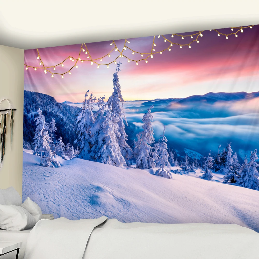 Psychedelic настенный гобелен Рождественский камин для домашнего декора