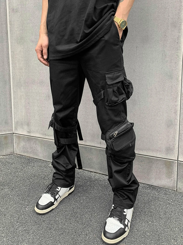 27-46 New 2021 Men Women clothing Hair Stylist fashion Pocket strap Street overalls casual Pants Trousers plus size costumes