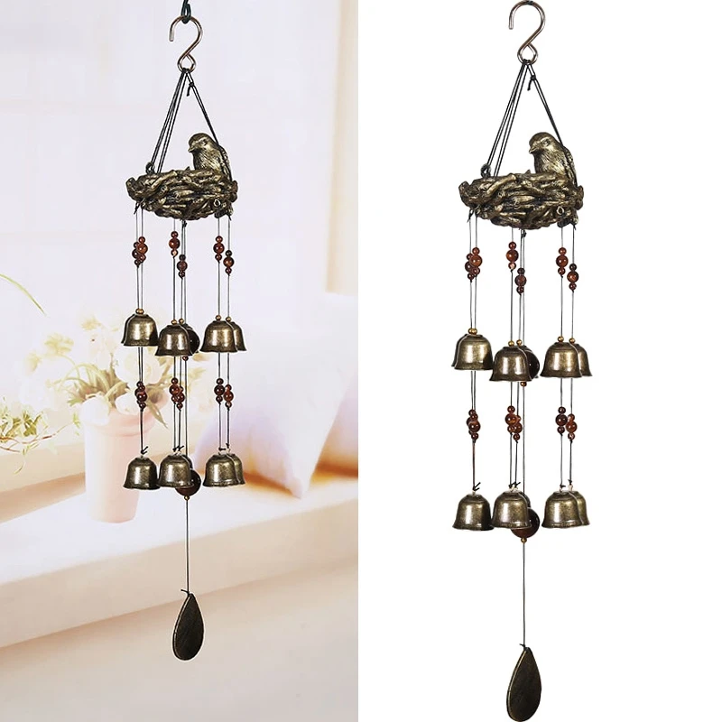 Птичье гнездо колокольчик окно подвесное садовое украшение домашний декор | Дом