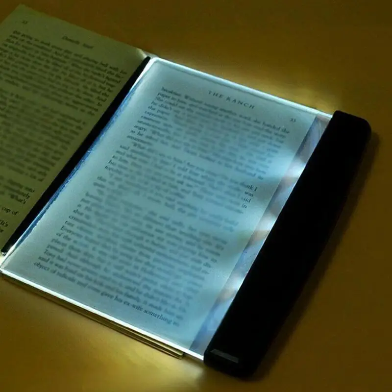 Портативный светодиодный светильник для чтения книг с плоской пластиной, ночник для дома, спальни, общежития, компактный и портативный удобный для переноски