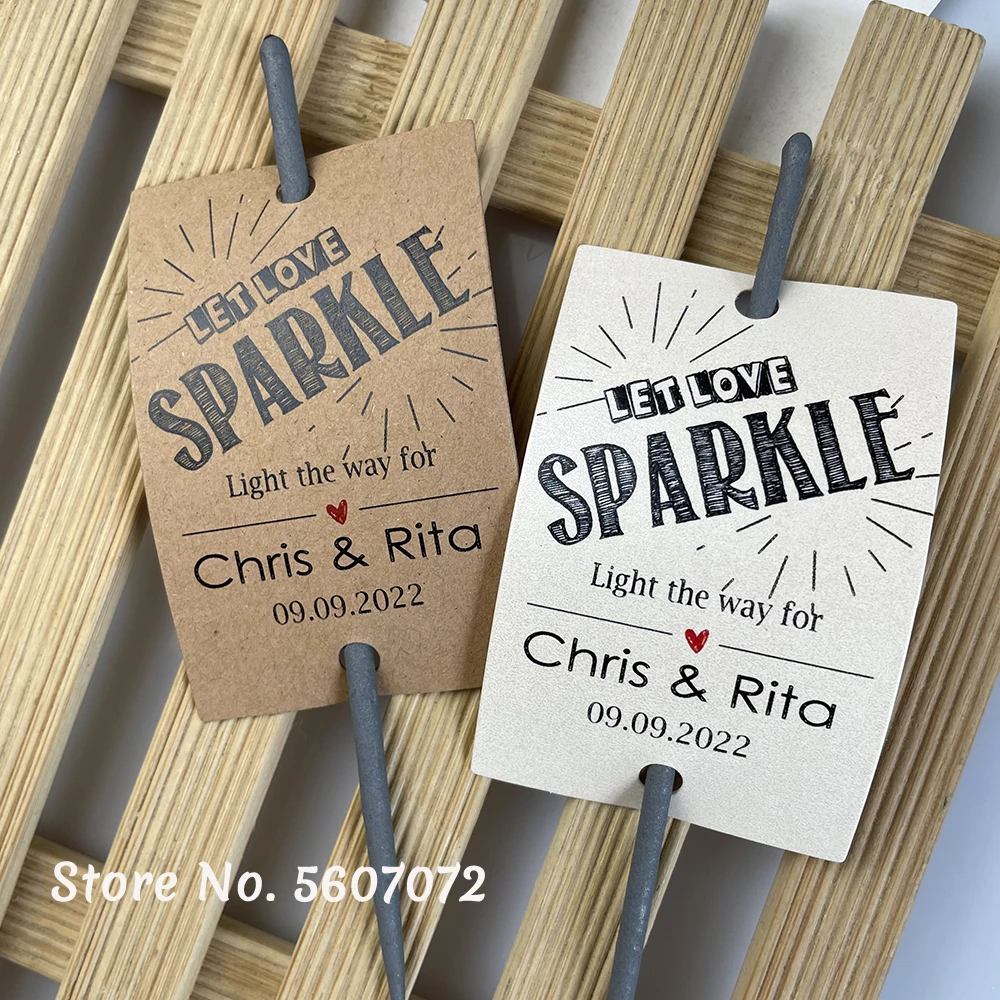 Крафт-бумага 100 шт. светящиеся/блестящие палочки бирки Персонализированные