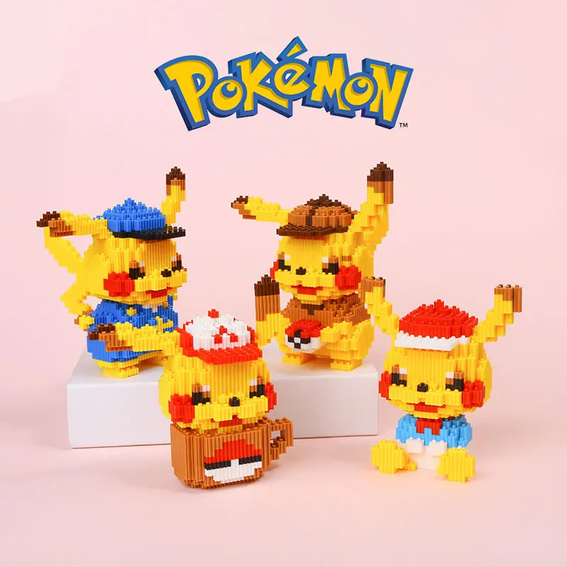 

Pokemon Building Blocks Pikachu Series Creative Mini Blocks Kids Funny Toy Bricks Action Figure Toys For Children