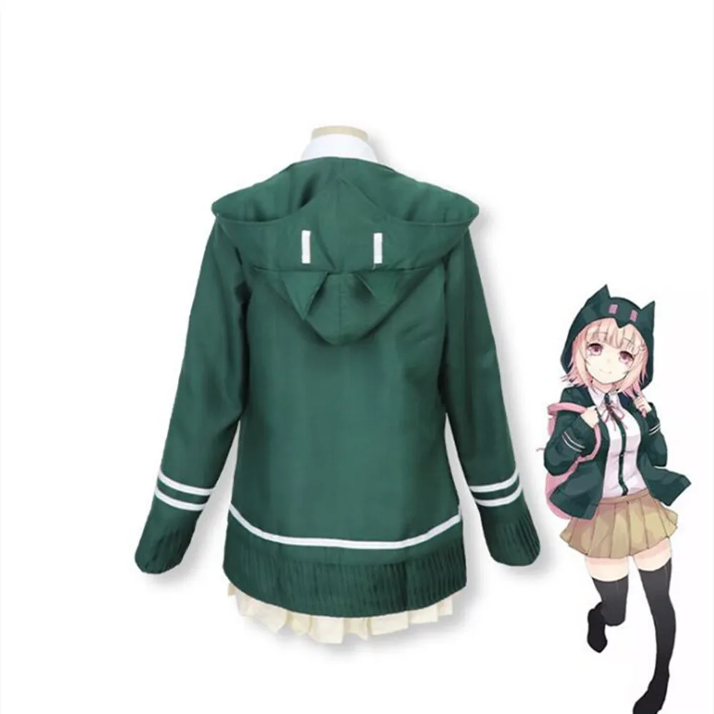 Костюм Косплей ChiaKi из аниме данганронпа 2 Нанами костюм с капюшоном JK комплект