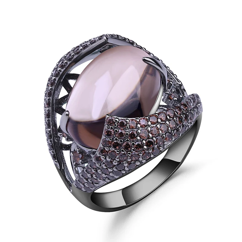 

925 Серебряное цитриновое ring 210331-20