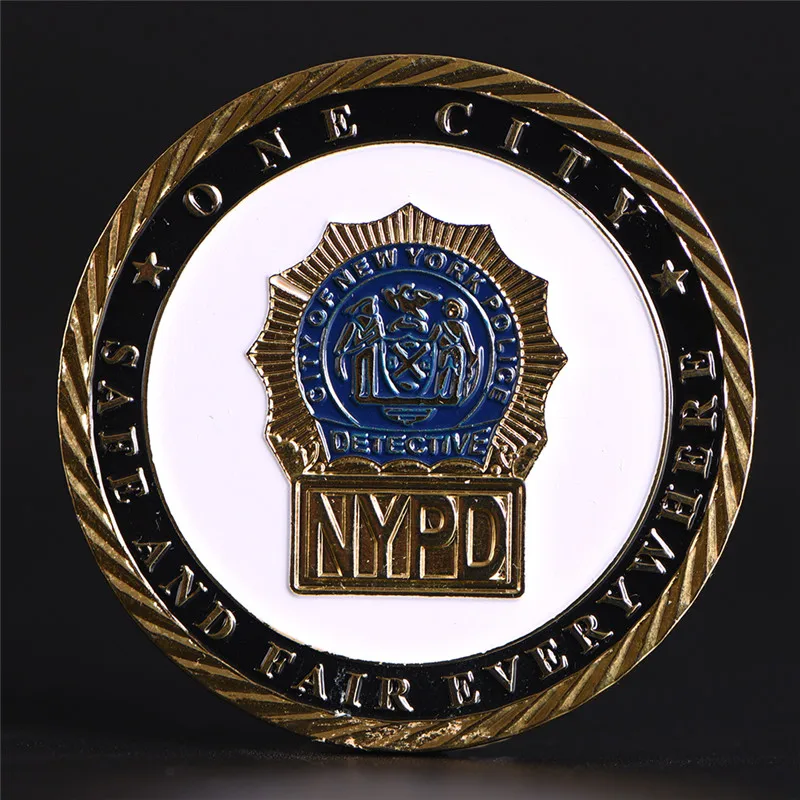 

1 Pcs New York Police Department Gold Plated Commemorative Challenge Coin Collection