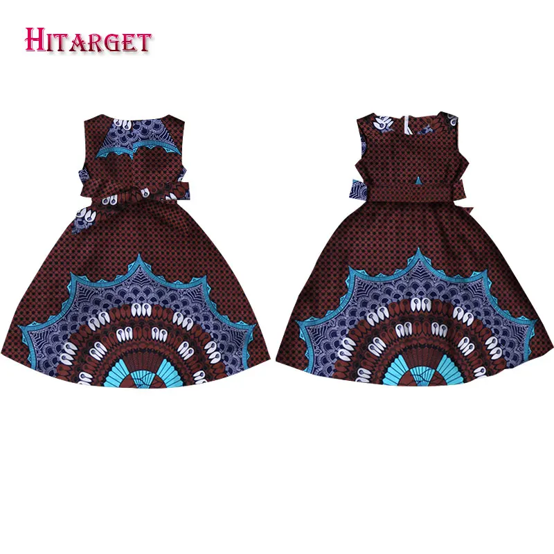 Модные платья в африканском стиле для девочек Vestidos Kanga Одежда Платья без рукавов