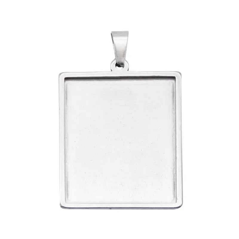 

Джули Wang прямоугольник кабошоны базовые Шарм Нержавеющая сталь пустая оправа гнездо ювелирные браслеты и кулоны делает аксессуар