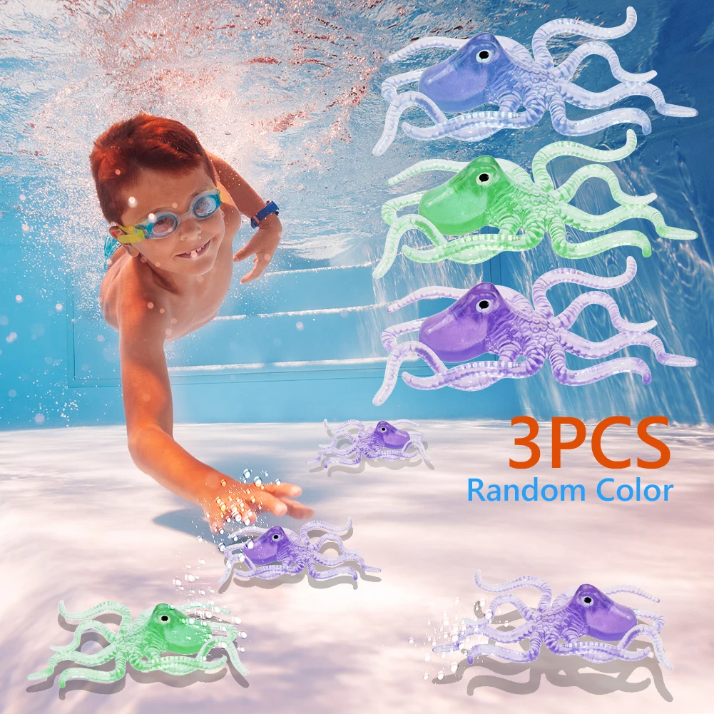 

12pcs Children Summer Pool Diving Toy Swimming Pool Underwater Octopus Shape Kids Training Water Games Gifts Random Color
