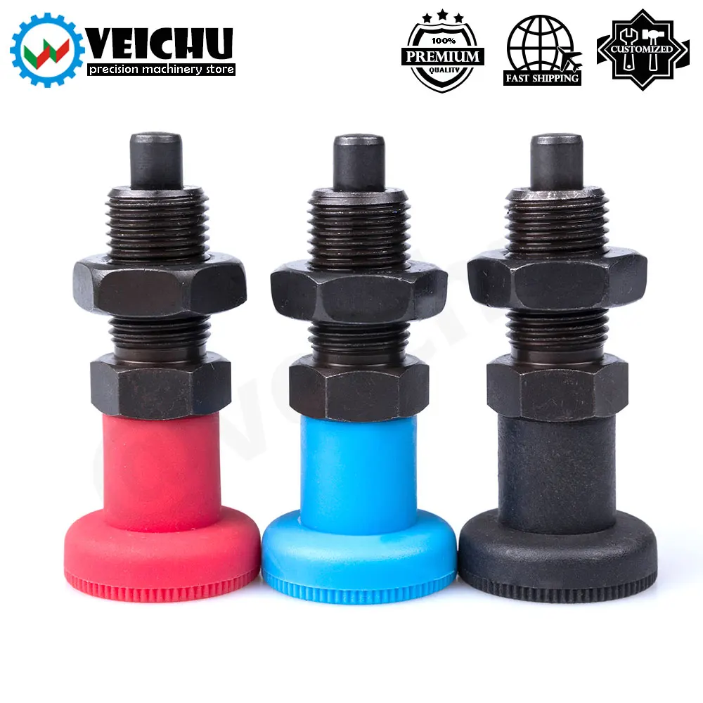 VCN220 Non Lock-Out Spring Loaded Pins Plastic Knob Stainless/Carbon Steel Body Rapid Release Pin Locating Index Plungers