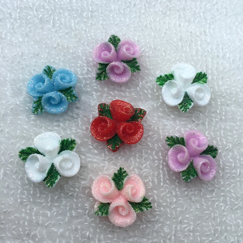 Сделай Сам 20 шт./лот смешанных цветов DIY Золотая пудра Смола ремесла свадебные