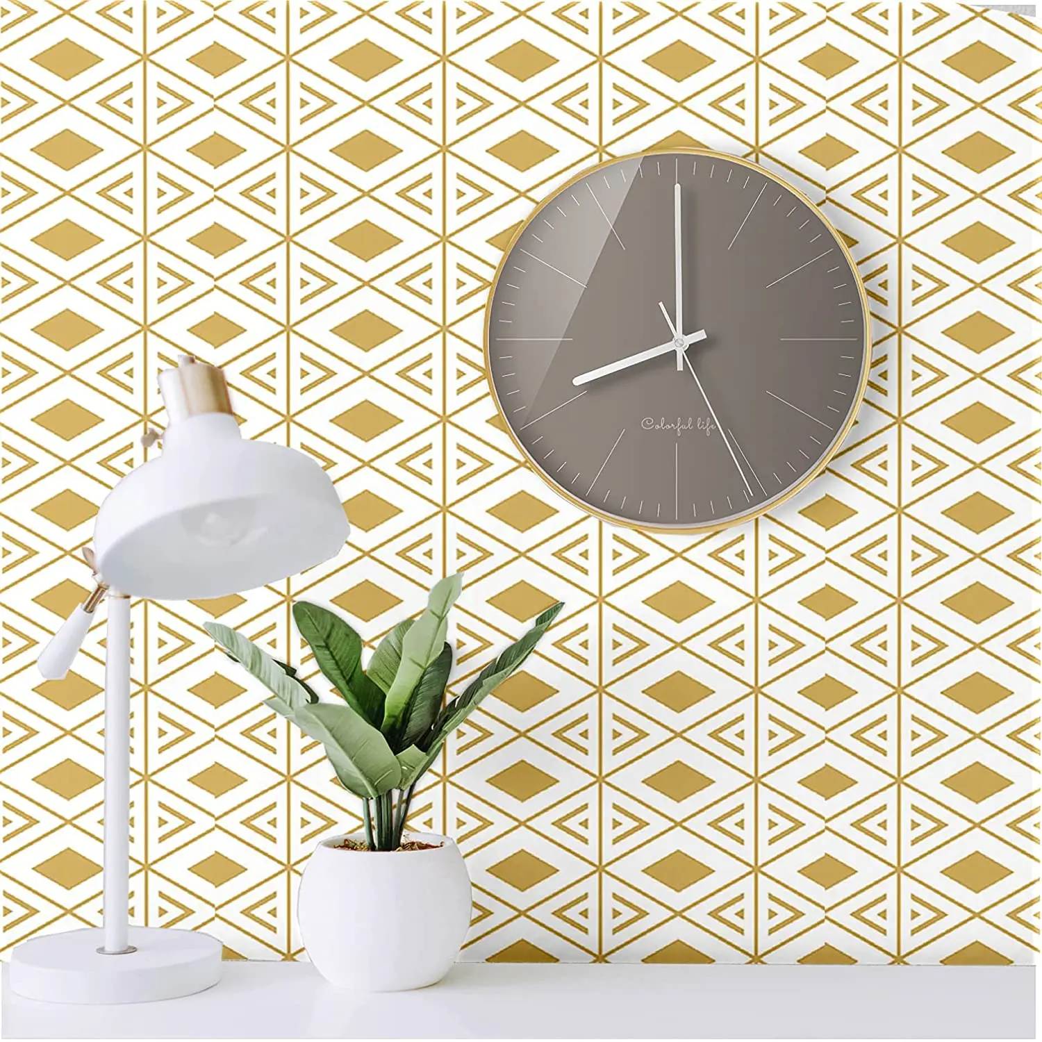 

Diamond Wallpaper Self-adhesive Gold Black Vinyl Wall Sticker Living Room Bedroom Bathroom Cabinet Home Decoration Film Mural