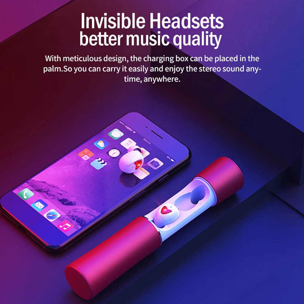 TWS беспроводные наушники TW20 Bluetooth с регулятором громкости Мини Портативный 3d