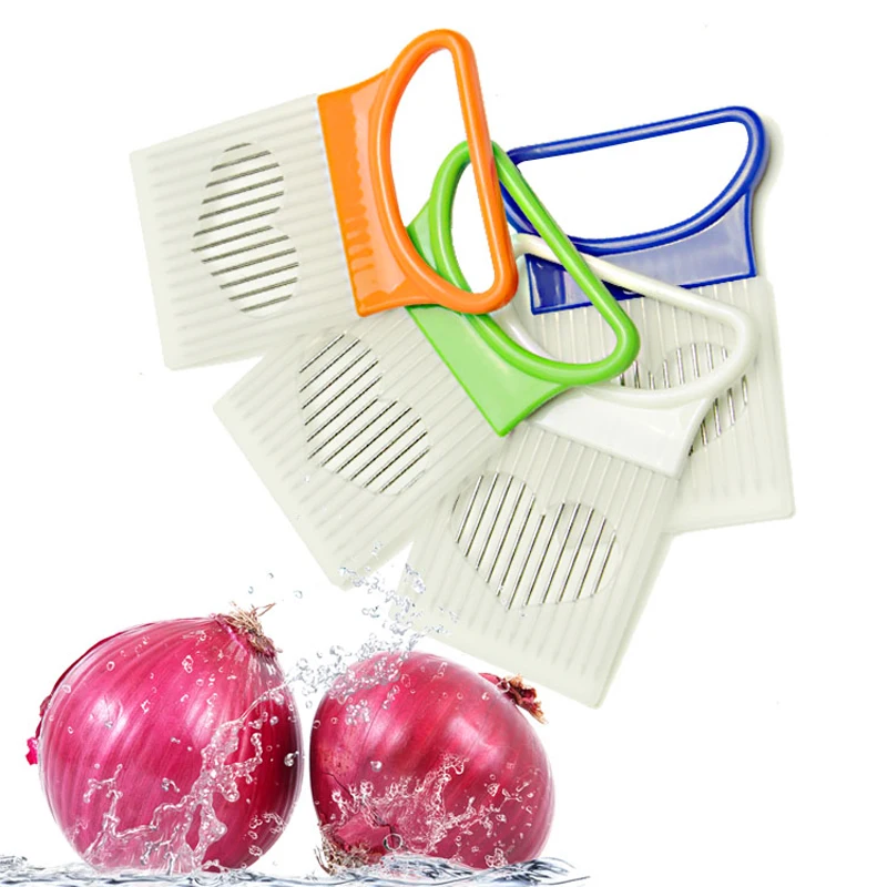 Лук приспособления для резки Handy нержавеющей стали резак Чили картофеля томатов