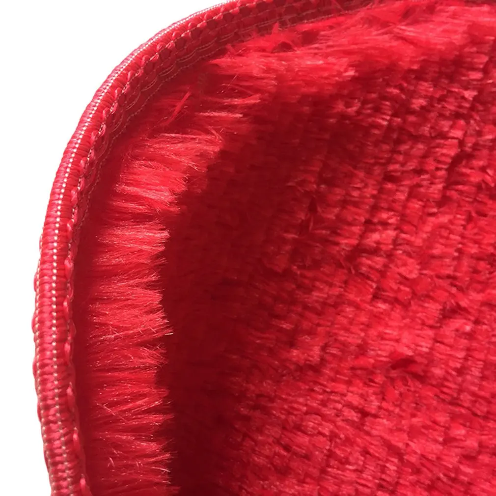 Милый ковер в форме сердца из искусственной овечьей шерсти пушистый кожи коврик