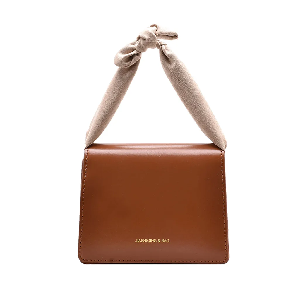 

Popular Simple Female Daily Bag Fashion Women Crossbody Handbag Women Retro Leather Bow Handle Shoulder Bag Tote