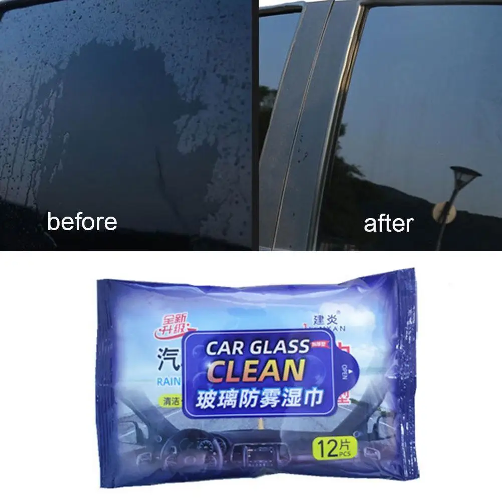 

12 Sheets Anti Fog Rainproof Wipe Reusable Cloth For Glasses Bicyle Goggles Helmet Car Rearview Mirror Rearview Glasses Lens