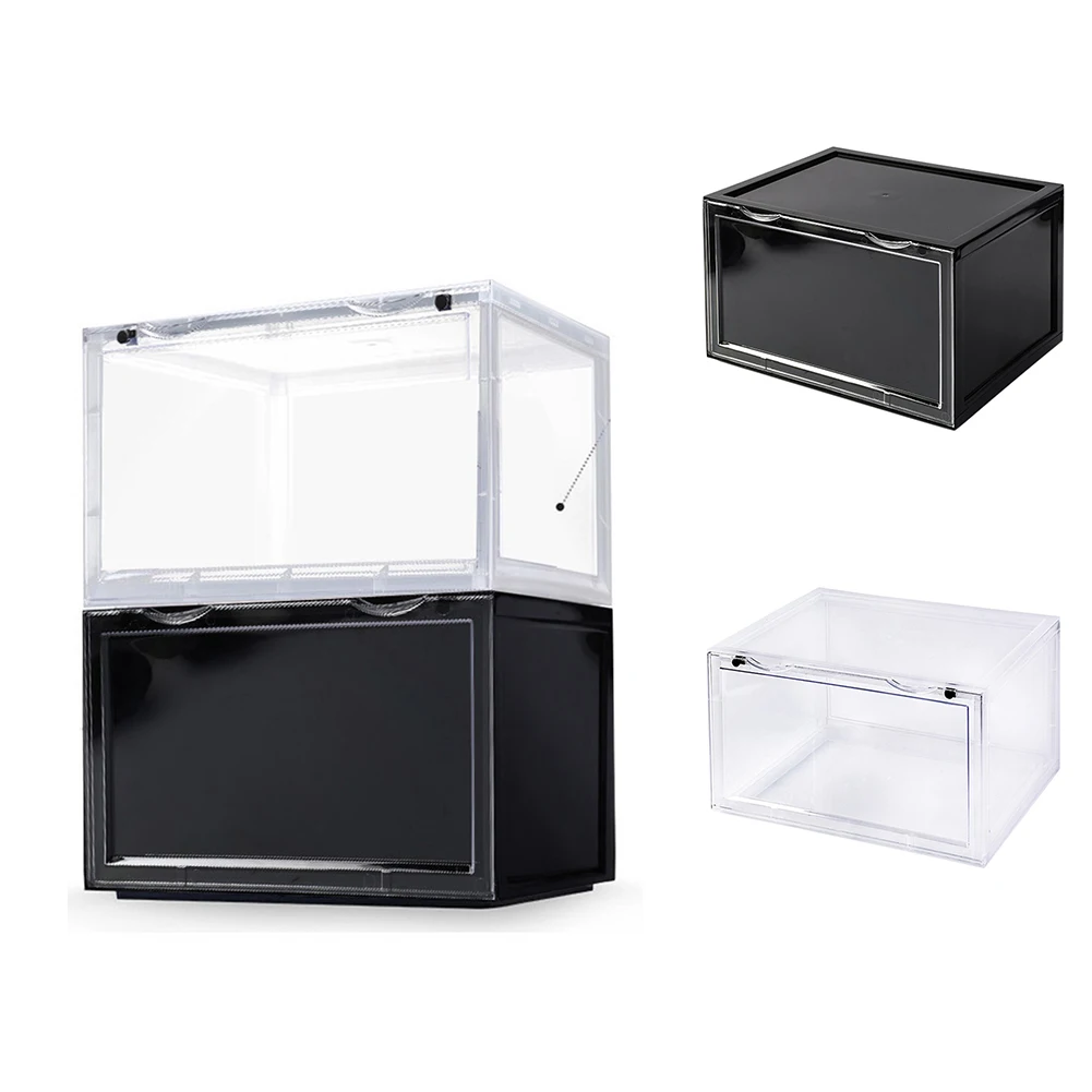 

Six Pieces Thicken Organizer Detachable Tidy Drawer Type Stackable Household Office Foldable Shoe Box Solid Transparent