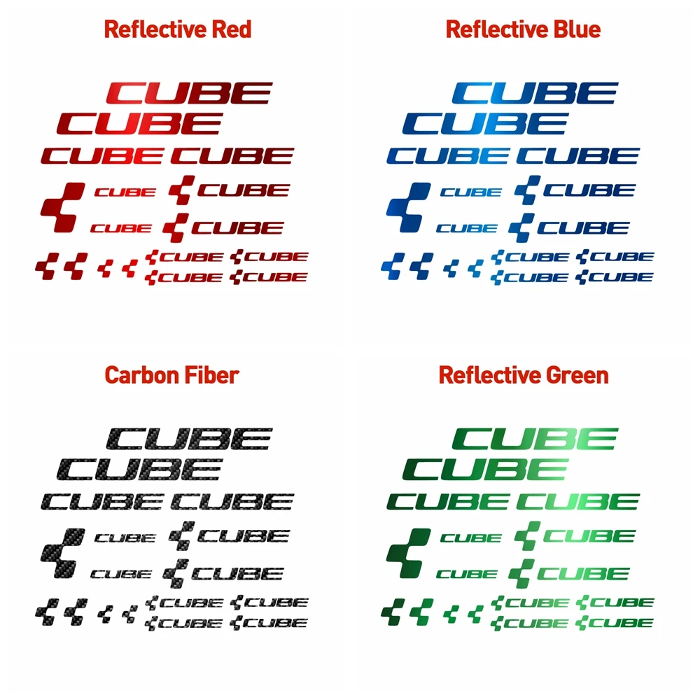 Racing Cycling Reflective Decals Kits Vinyls Bike Art Decor CUBE Bicycle Frame Stickers Decals Cycling DIY Stickers Decoration