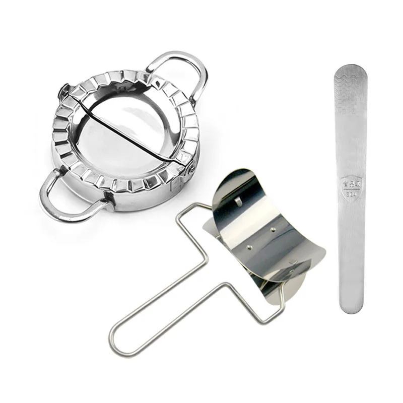 

3pcs/set 304 Stainless Steel Dumpling Making Set Peeler Mold Kitchen Household Stuffing and Dumpling Mold Kitchen Tools