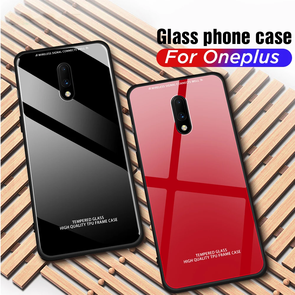Чехол для Oneplus 7 6 5T Pro противоударный жесткий чехол модный черный красный розовый