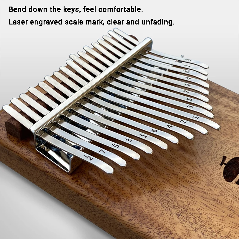 Семена металлического моста калимба 17 клавиш плоская доска деревянная