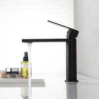 bathroom basin faucet hot cold solid brass sink mixer crane tap single handle deck mounted faucets brushed goldblack