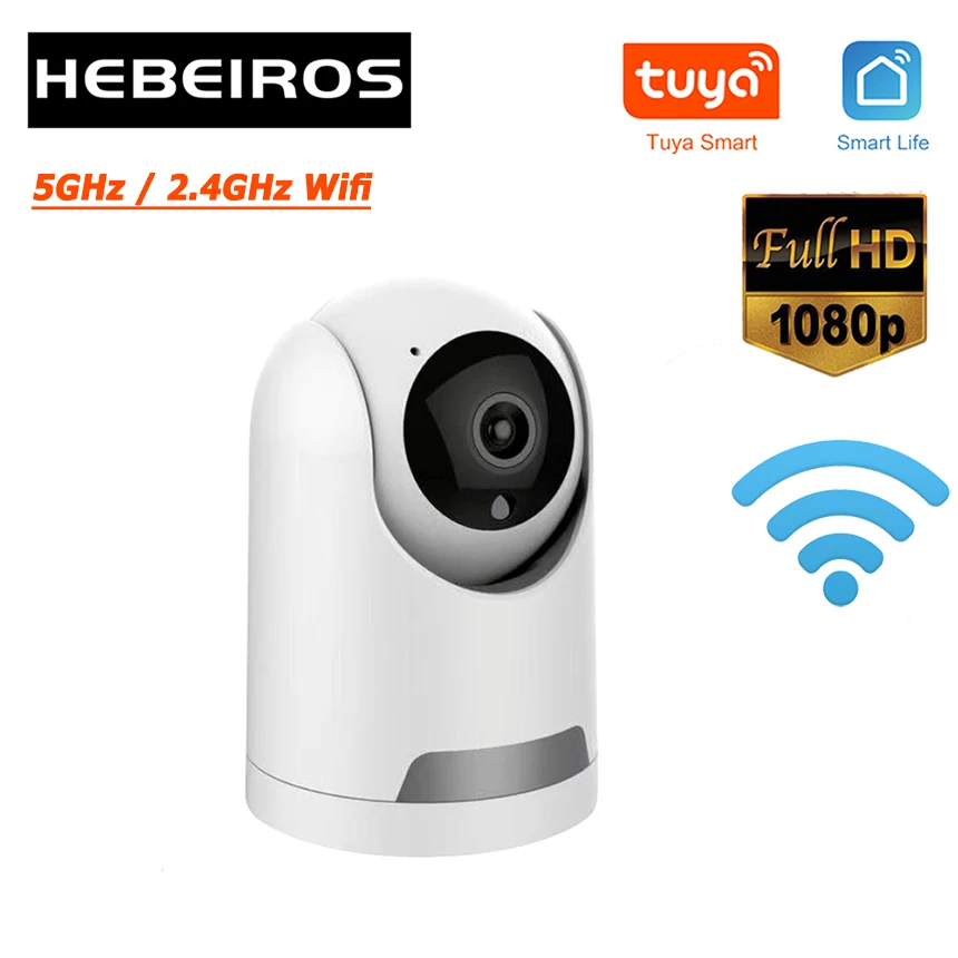 Hebeiros Смарт Tuya HD1080P мини няня 5G Wi Fi Камера Беспроводной камеры видеонаблюдения CCTV IP