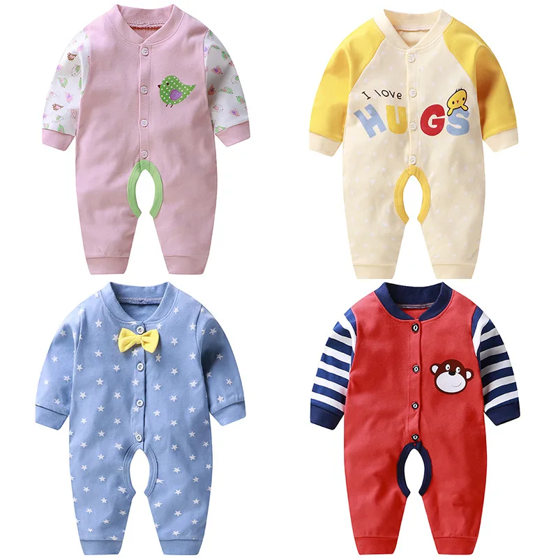 Осень 2019 новинка боди с длинным рукавом для маленьких девочек хлопковая цельная