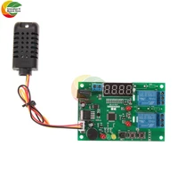dc 5v 24v digital display thermostat lcd display temperature humidity controller 12v substrate w am2301 sensor cooling heating