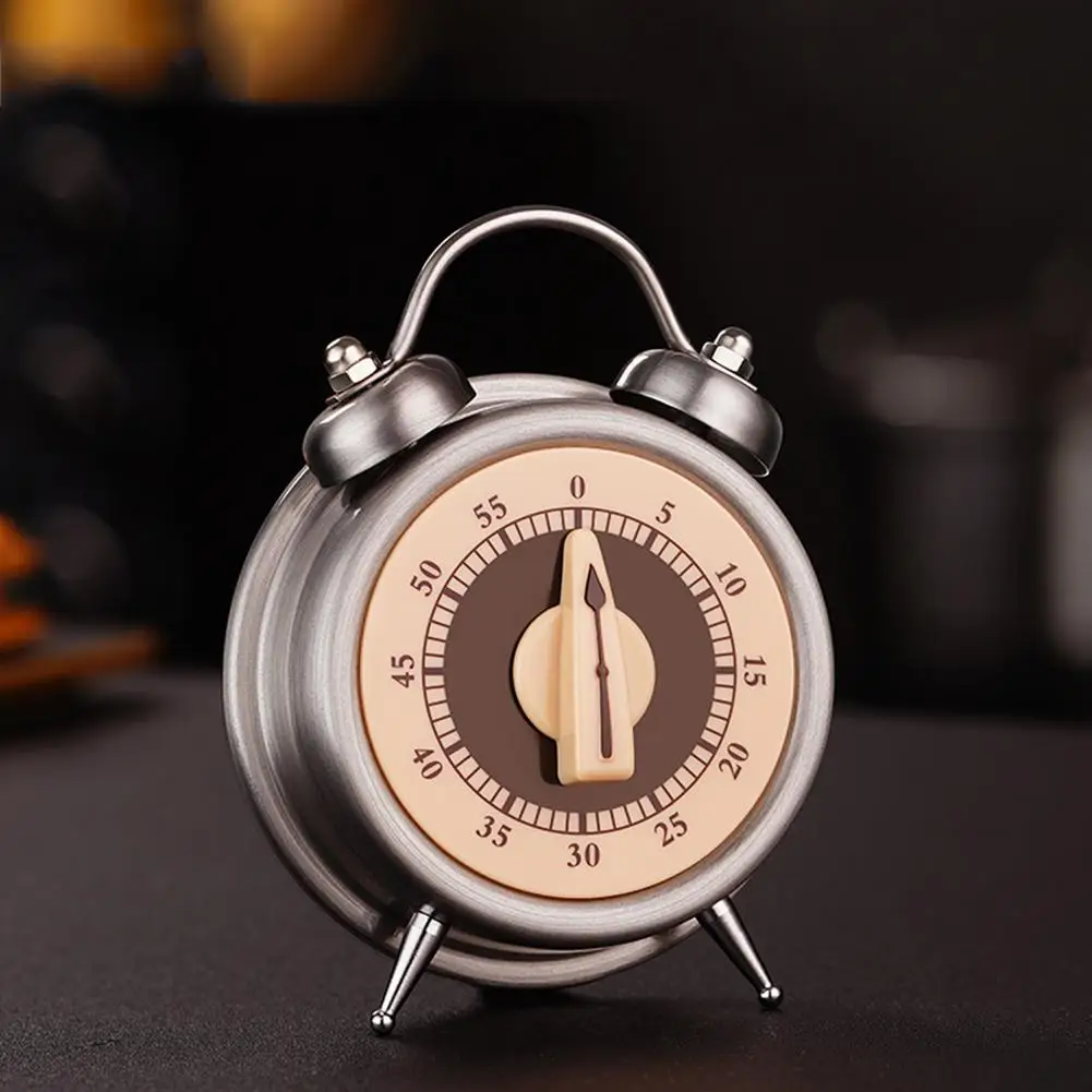 

Mechanical Kitchen Timer Multifunctional Student Reminder Alarm Clock Lasts Up To 60 Minutes 430 Stainless Steel For Kitchen