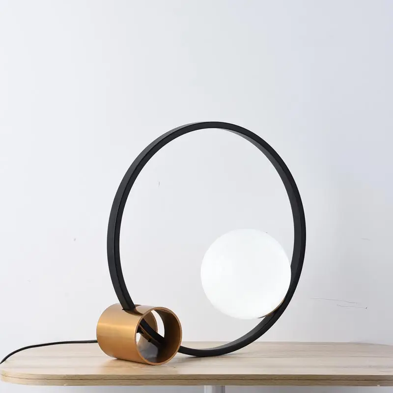 Скандинавский дизайн светодиодный настольный светильник Fixtrues белый стеклянный