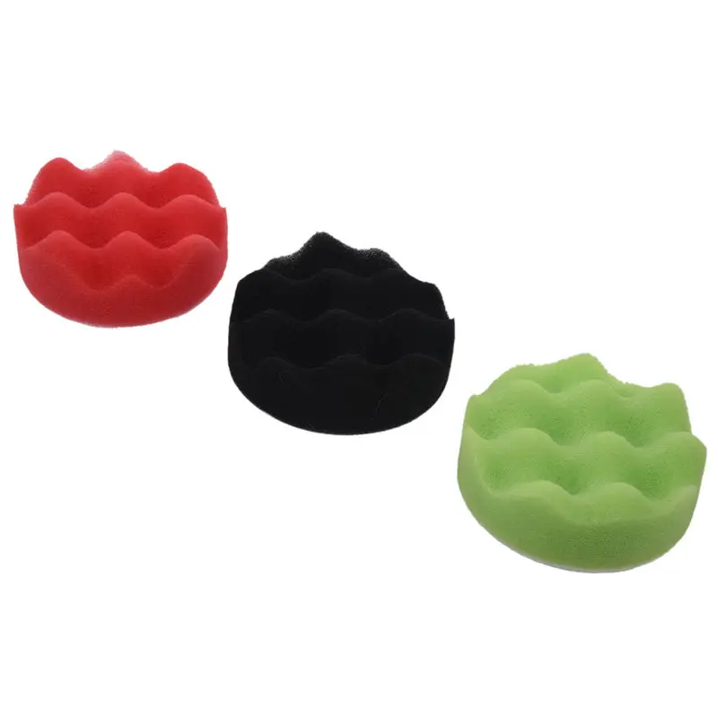 

7Pcs Sponge Polishing Waxing Buffing Pads Kit Set Compound For Auto Car