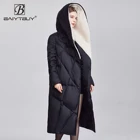 BAIYTBUY 2021 зимняя куртка, женские хлопковые парки, женское длинное пальто, профессиональное однотонное Стеганое пальто, удобная женская куртка 72190