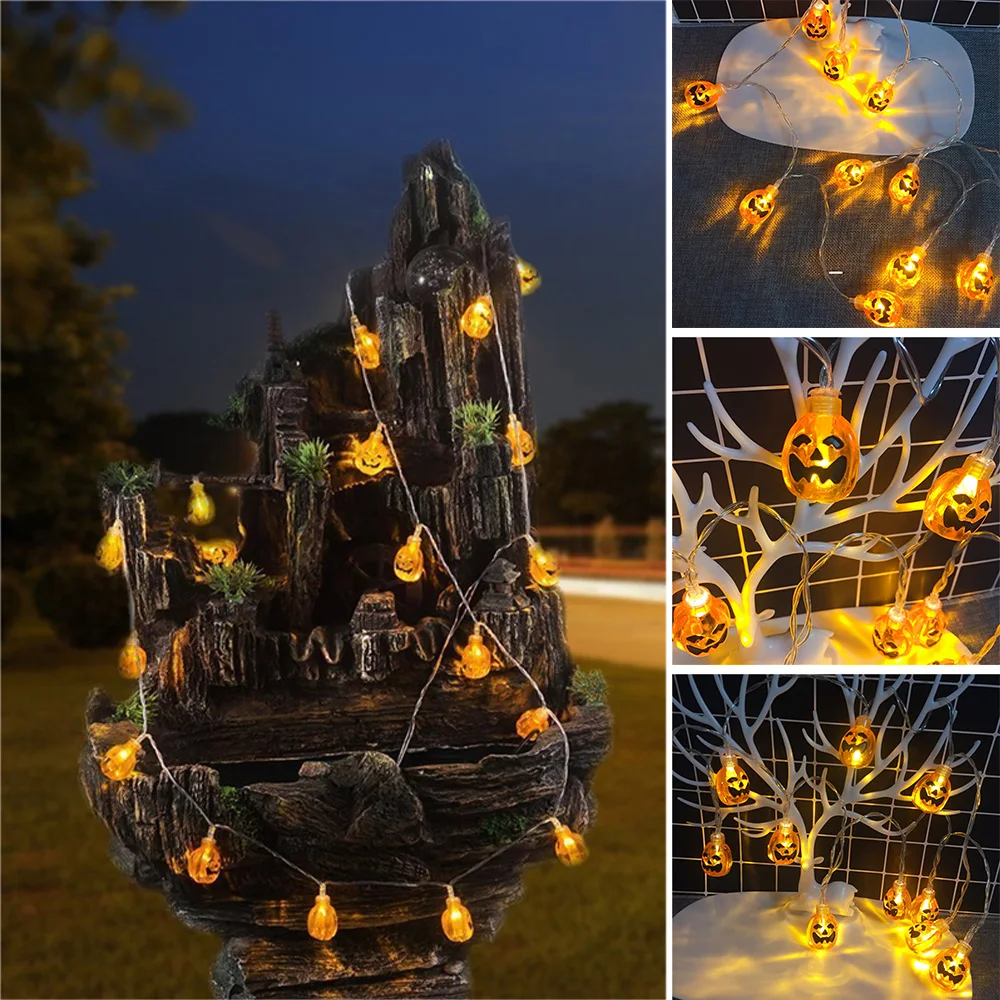 

New 2M/3M Halloween Pumpkin LED String Lights 10/20LED Festival Bar Home Party Decor Halloween Decoration 3D Pumpkin Lanterns