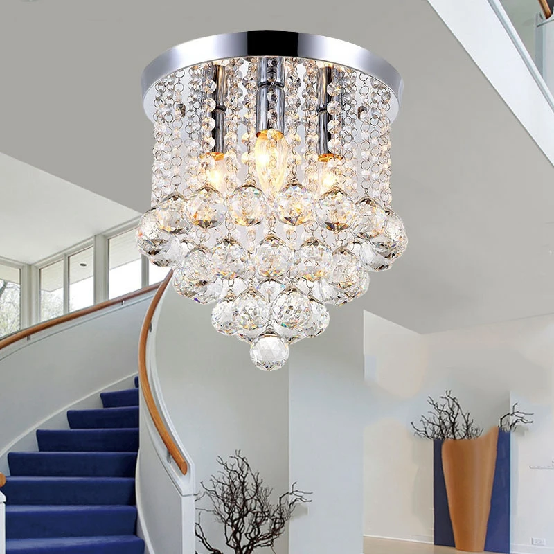 Nuevo lámpara Led de techo de cristal redondo para sala de estar lámpara de interior decoración del hogar