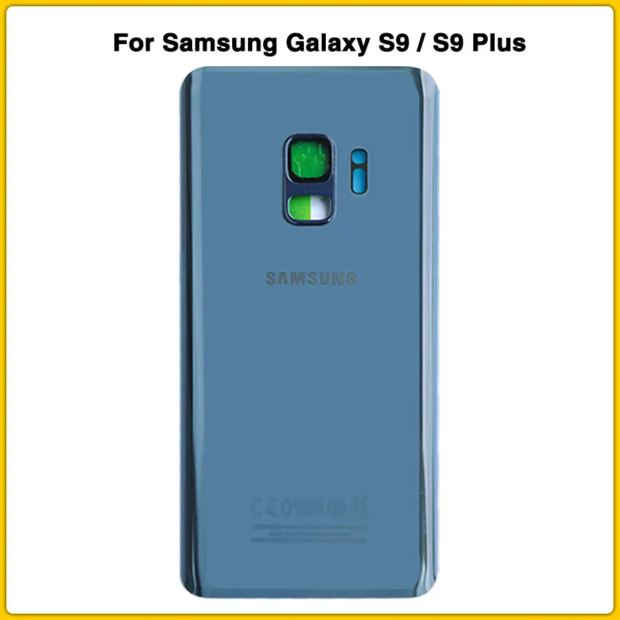 Чехол на заднюю панель S9 для samsung Galaxy S9 G960 S9 Plus S9+ G965F, задняя крышка на батарейку, задняя крышка на дверь, стекло с наклейкой