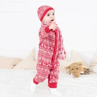 milamiya baby rompers christmas clothing for newborns 3pcs bodysuit scarf hat suits baby shower gifts 0 2y girlboy onesie