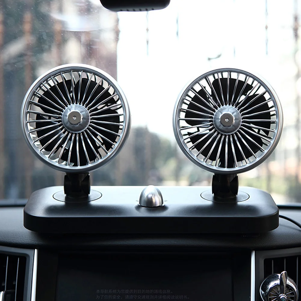 Автомобильный вентилятор с двойной головкой вращающийся переменной скоростью 5