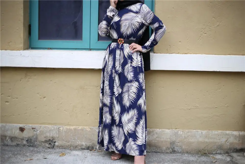 Элегантный принт в мусульманском стиле длинное платье-кардиган туника платье