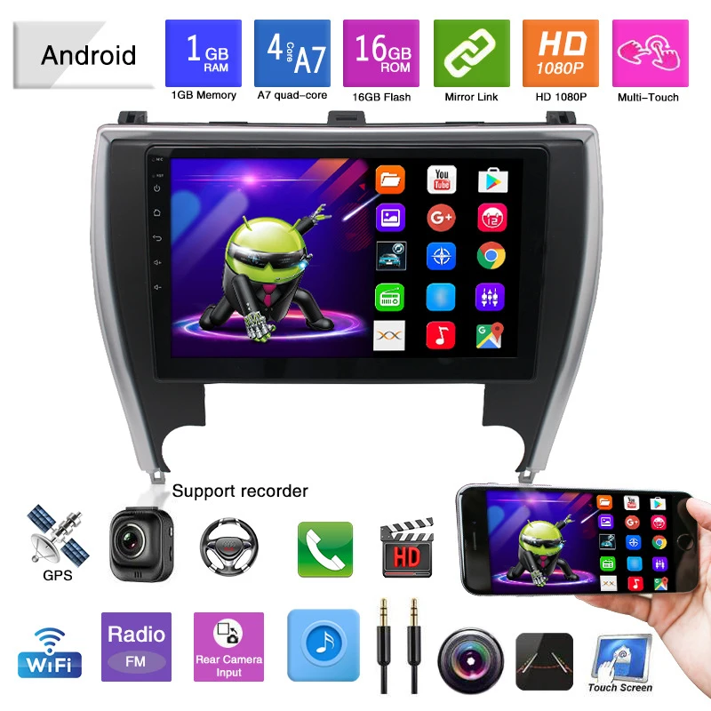 Автомобильный радиоприемник 12 В 10 А Android 1 Wifi GPS MP3 видео радио DVR + 16G стерео Canbus для