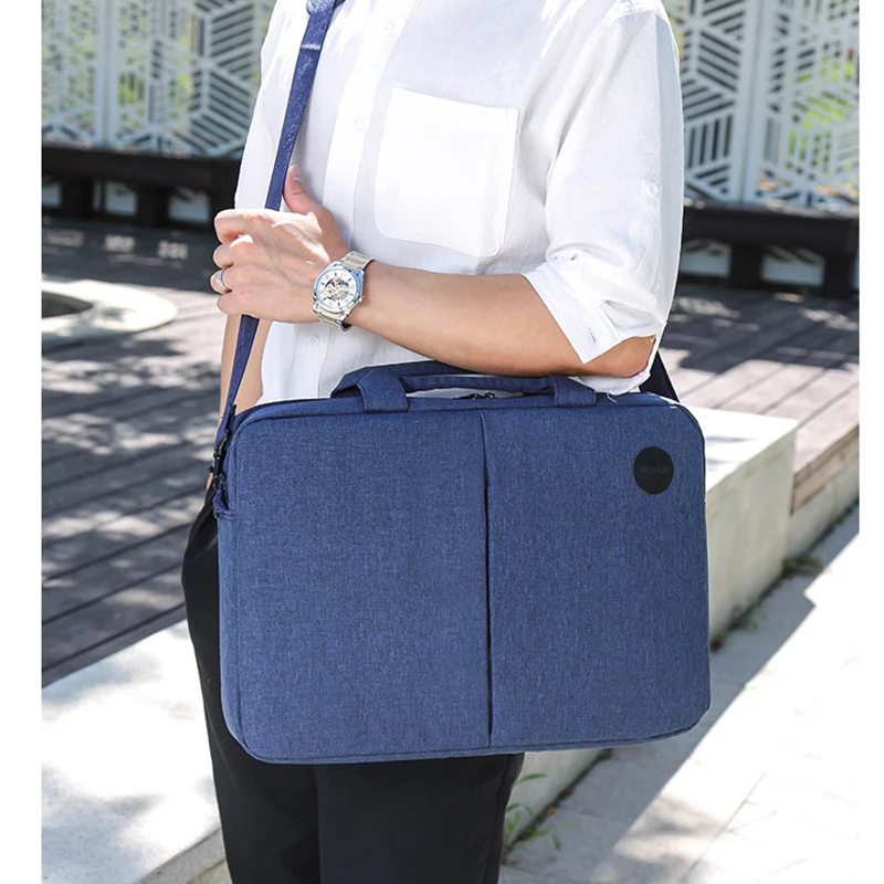 

Kissyenia 14inch Solid Color Business Laptop Briefcase Men Simple Design Inner Bag for Macbook Portfolio Travel Handbag KS1347