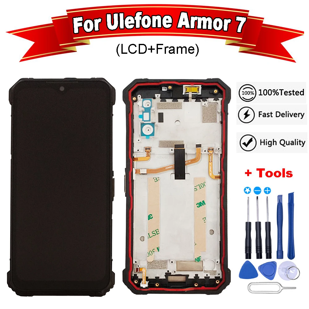 ЖК дисплей и сенсорный экран 6 3 дюйма для Ulefone Armor 7 сменный телефона armor с рамкой
