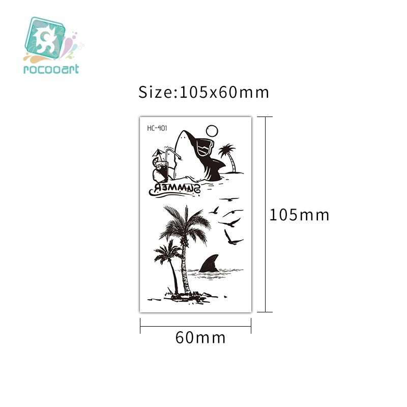 Поддельные тату Rocooart для влюбленных романтические Временные татуировки на День