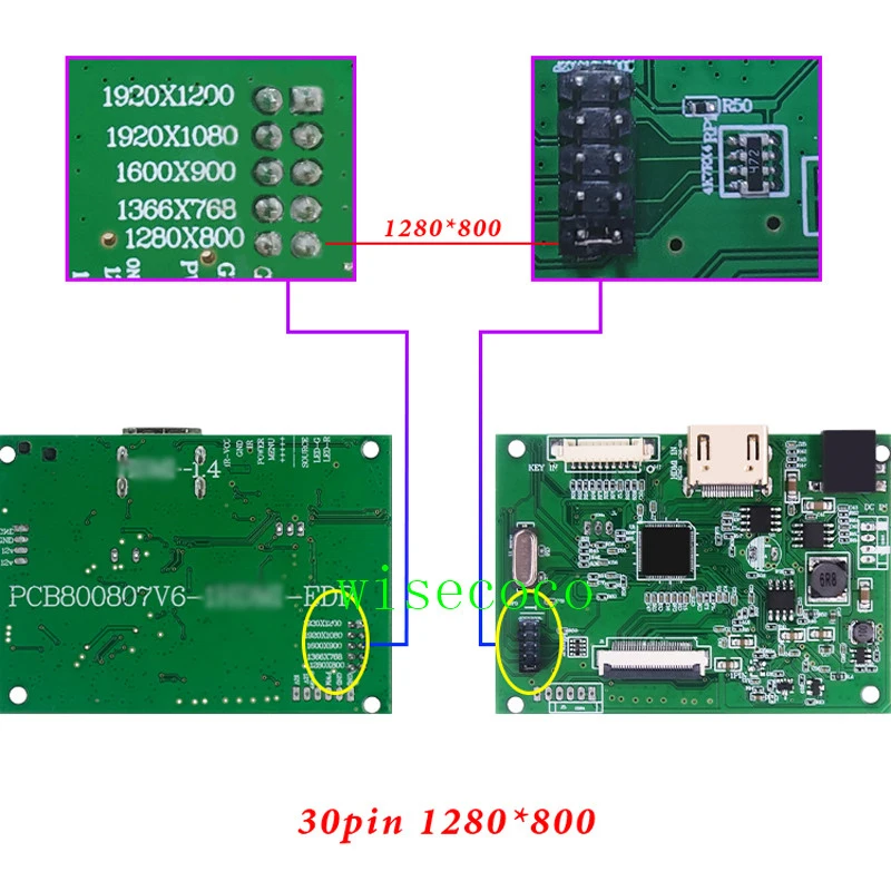 ЖК контроллер EDP 30 контактная плата универсальная поддержка 1280*800 1920*1200 1920*1080 1600*900