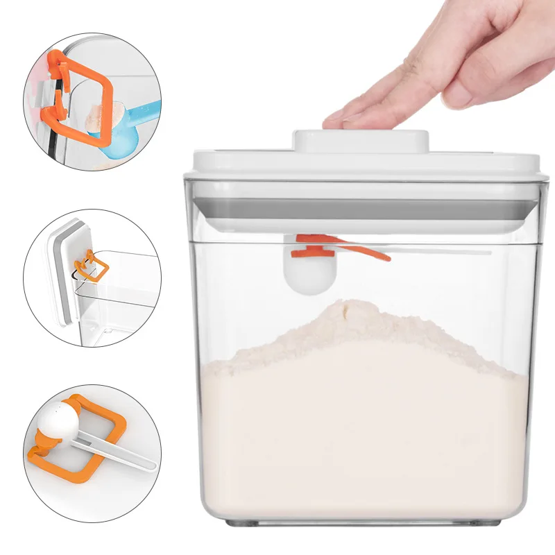 Портативный прозрачный контейнер для хранения квадратный пластиковый