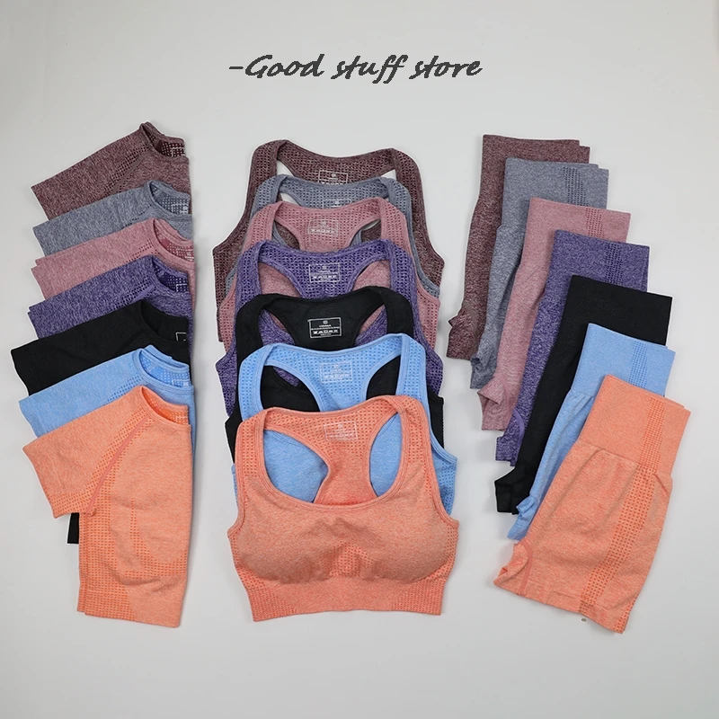 Йога Комплект для женщин спортивная одежда размера плюс Фитнес Леггинсы