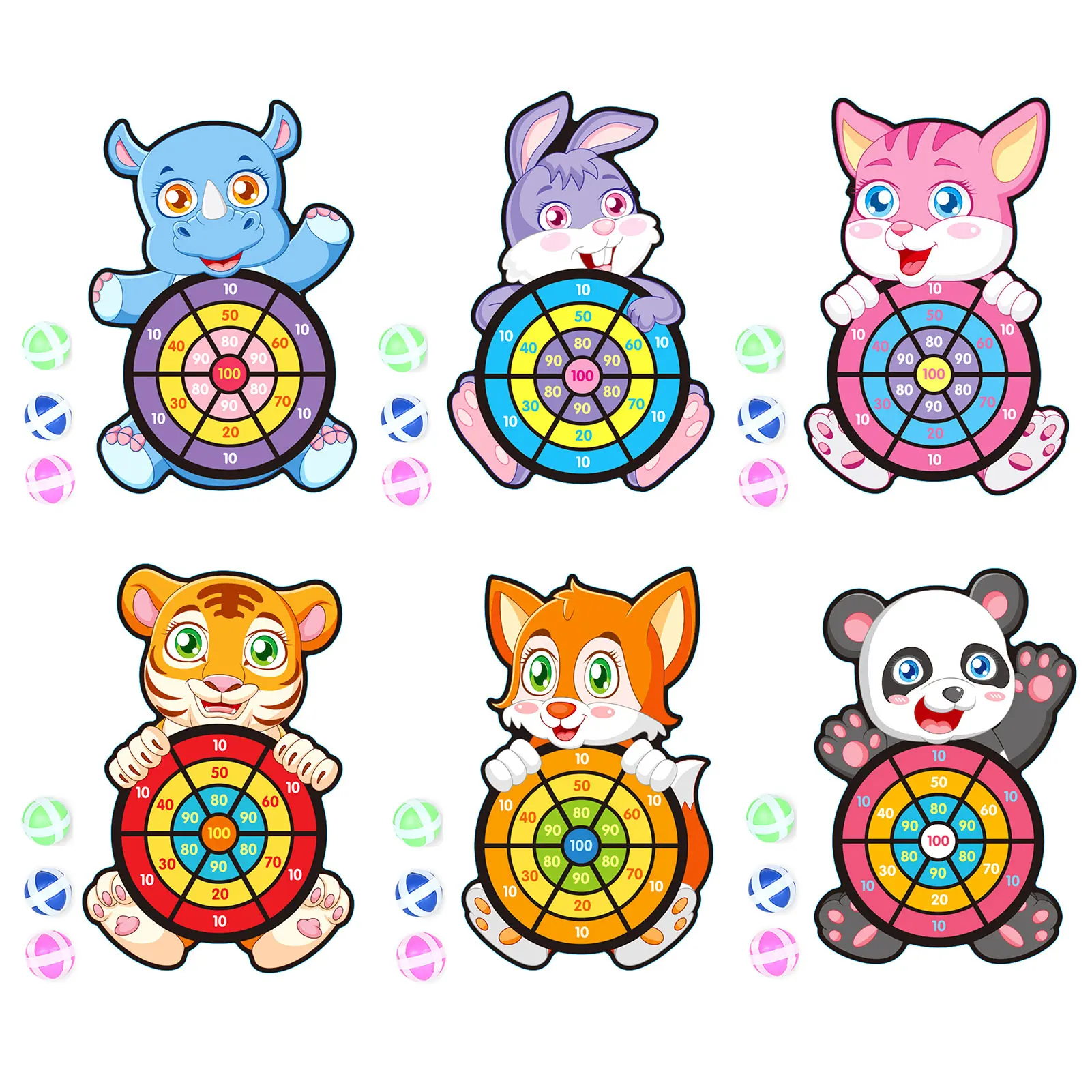

Children's Cartoon Wall-mounted Dart Sticky Target Outdoor Indoor Throwing Sports Educational Toys Parent-child Dart Game