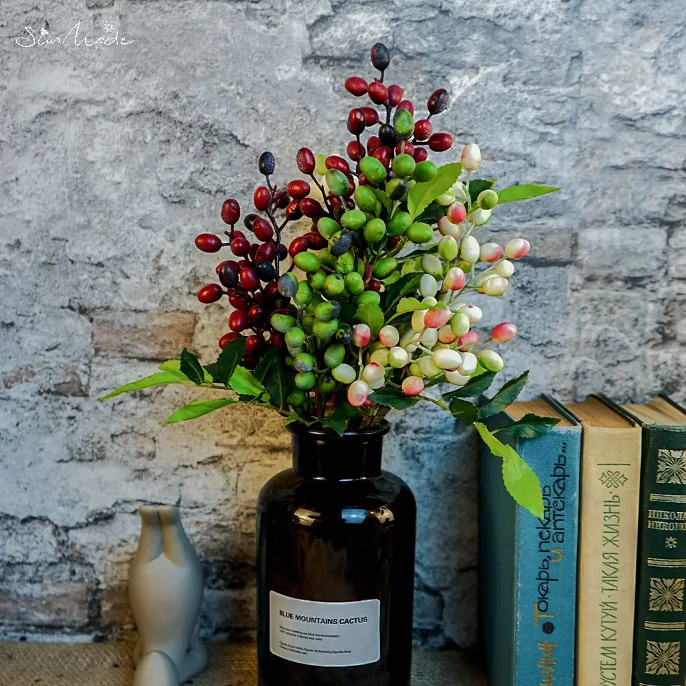 Яркие ветки оливковых фруктов SunMade Цветочная композиция аксессуары для растений