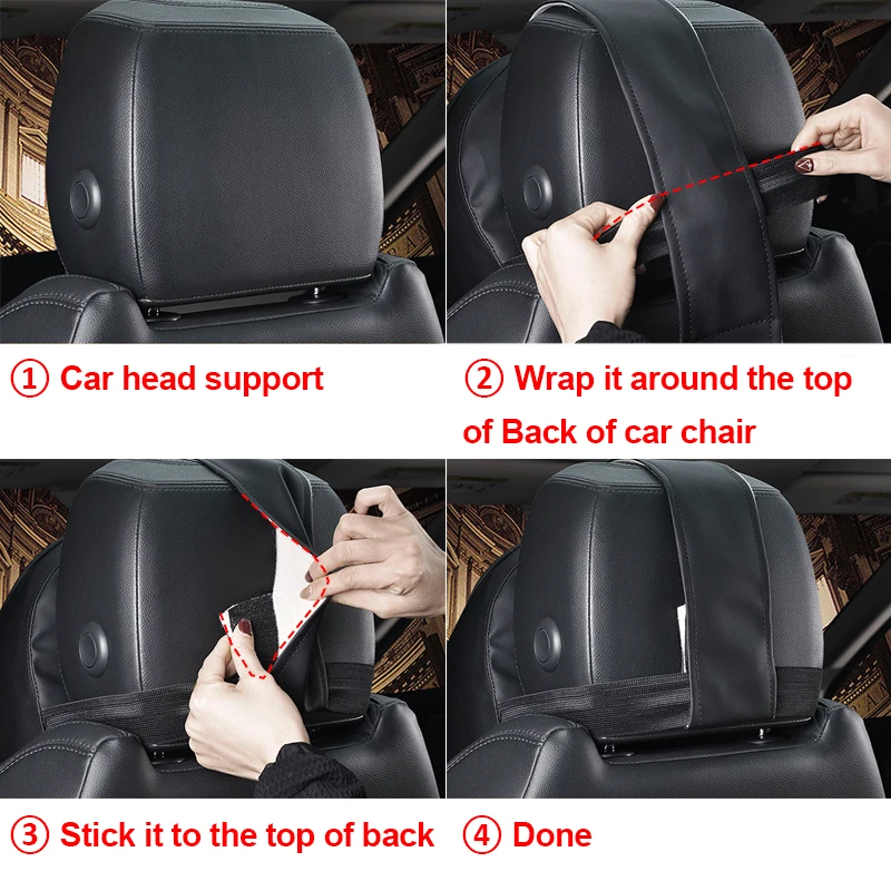 

3D Car safety headrest, Car Neck Pillow Seat Cushion Travel Headrest The Head Restraints Accessories Headrest Cushion Pillow