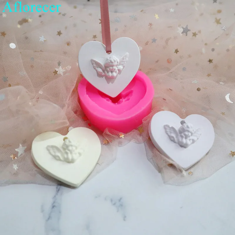 

3D Крылья Ангела ароматерапия DIY гипсовая форма силиконовая форма кондитерские изделия кухонная формочка для шоколада принадлежности для в...